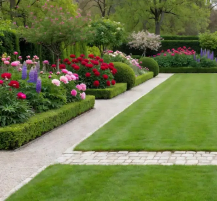 Estetycznie utrzymany ogród i zadbany trawnik w różnych porach roku