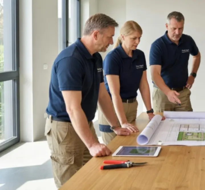 Zespół Vantalis PL podczas omówienia prac ogrodniczych